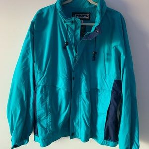 Vintage blue/teal windbreaker